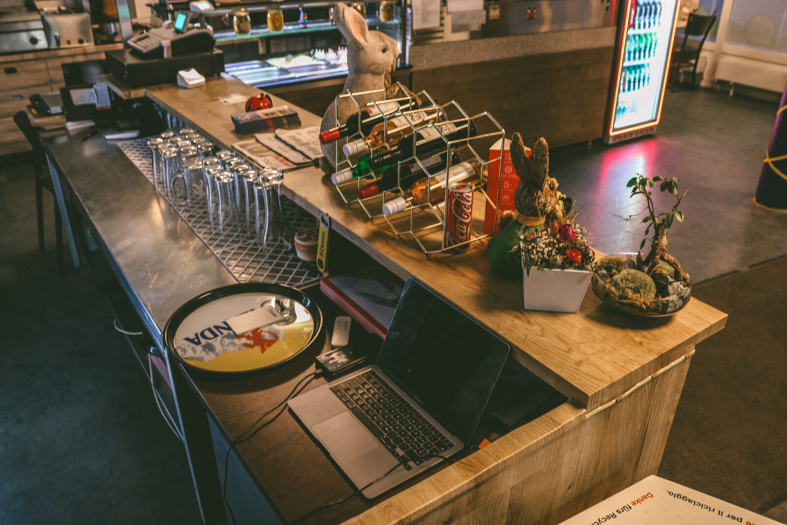 Die Theke der Pizzeria Mig Mig in Churwalden